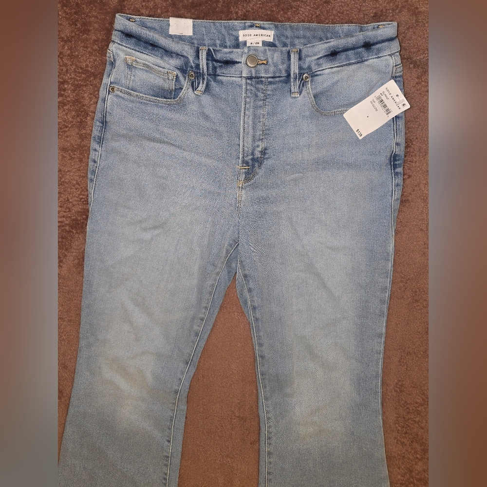 NWT Good American Good Legs Flare Jeans Size 8/29 Indigo